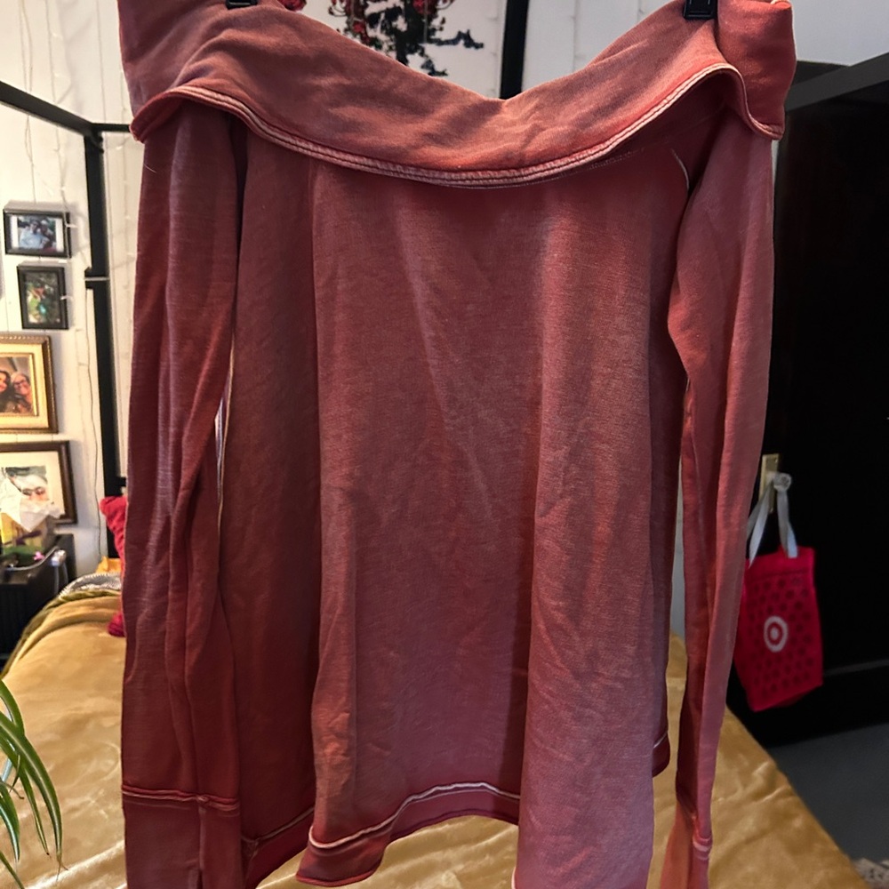 Free People Rust Crew Neck Sweater